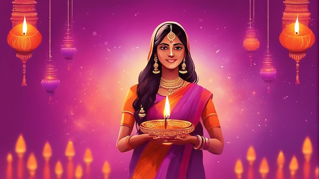 Captivating Diwali Celebrations Women Embrace Light and Floral Joy on Navratri and Diwali festival