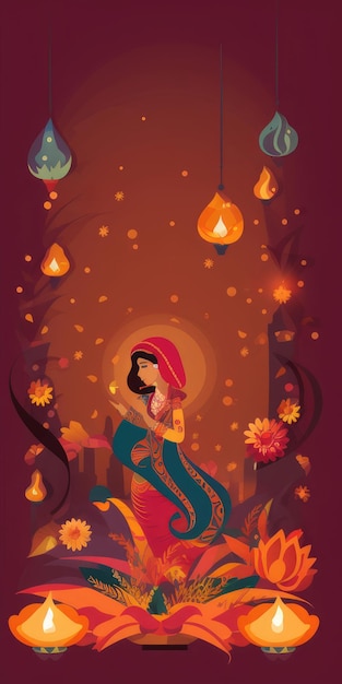 Photo captivating diwali illustration for festival of lights