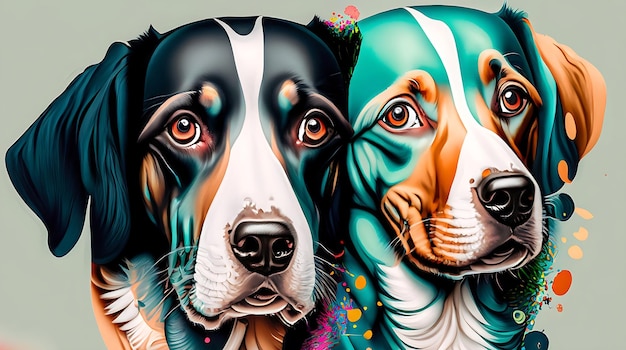 Captivating Dogs Illustrations World Animal Day Artistic Explorations