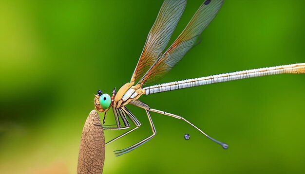 Captivating Dragonfly Insect View in Ample Copy Space Stunning 16k Resolution