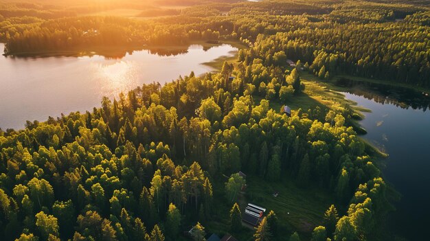 Captivating Drone Perspective The Breathtaking Beauty of Pulkkilanharju Ridge in Paijanne National