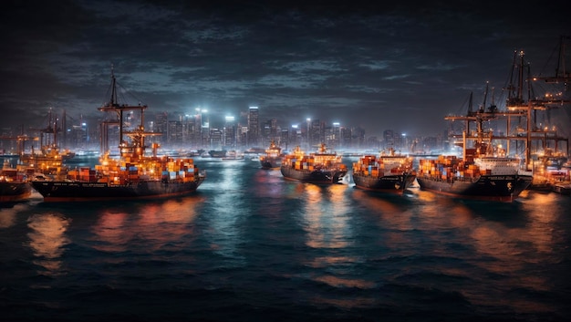 Captivating Dusk at the Port