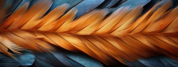 鮮やかな色合いの魅力的な羽毛の質感