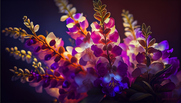 매혹적인 꽃 배경 아름다운 안젤로니아 꽃 꽃다발