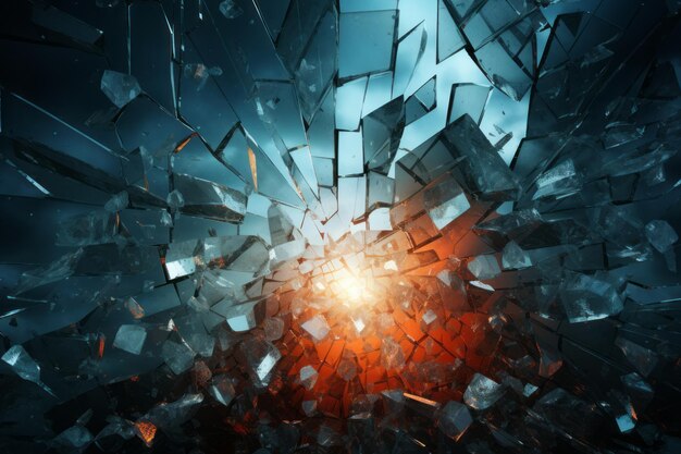 Captivating fragmented beauty shattered glass background psd wallpaper ar 32