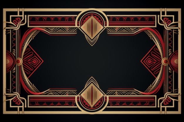 Photo captivating free art deco borders enhancing your designs with timeless elegance