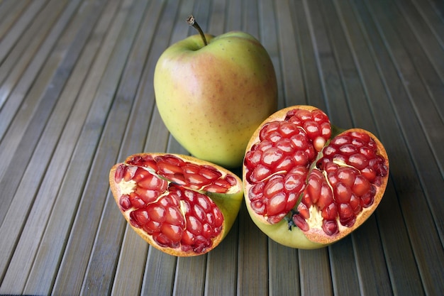 Captivating Fruit Manipulation Discover the Hidden Pomegranate Within a green Apple