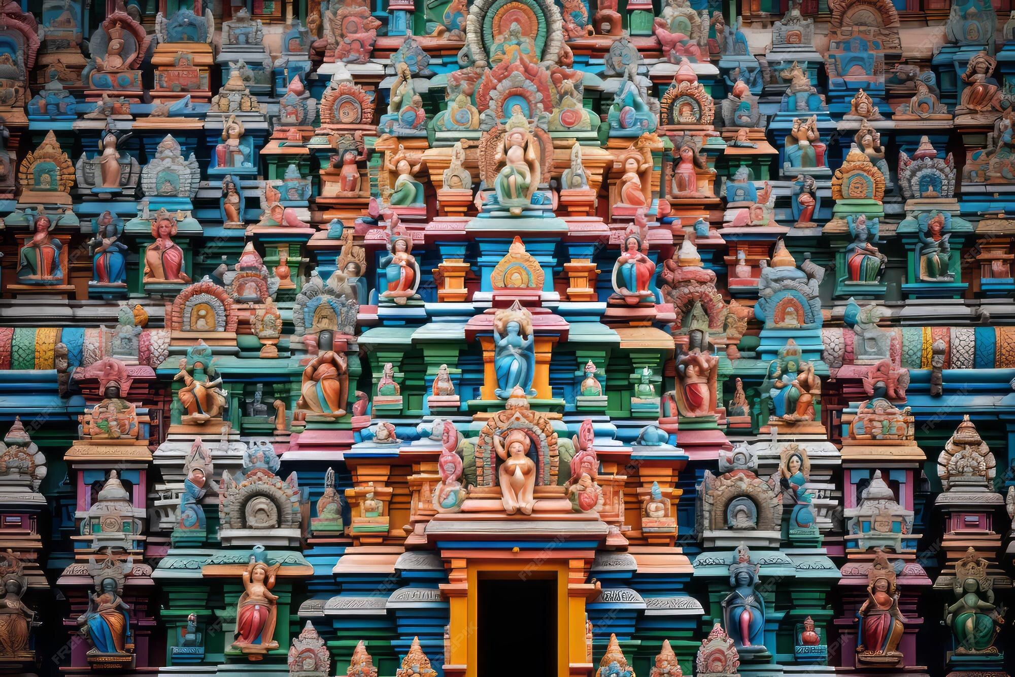 Premium AI Image  A Captivating Glimpse of Vibrant Gopura at 