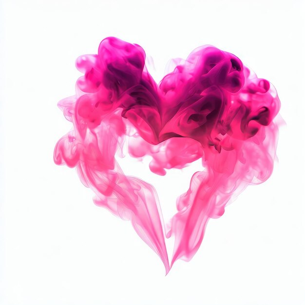 Photo captivating heart smoke patterns love in the air generative ai