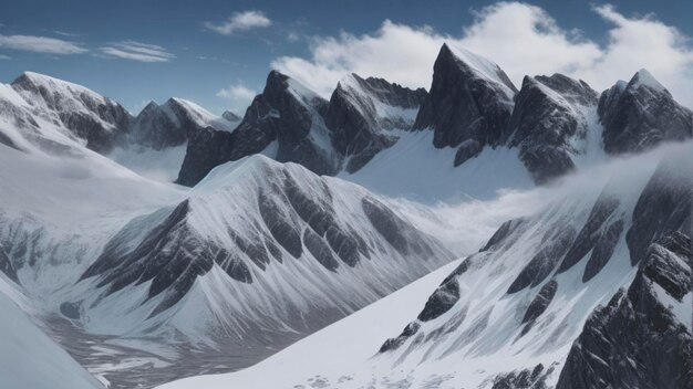 Captivating High Contrast Mountains in Stunning 8K Resolution