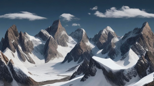 Captivating High Contrast Mountains in Stunning 8K Resolution