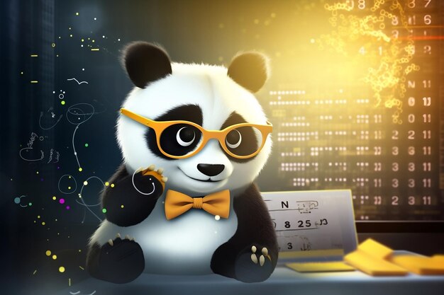 Captivating Illustration Showcasing a Panda Character Generative AI