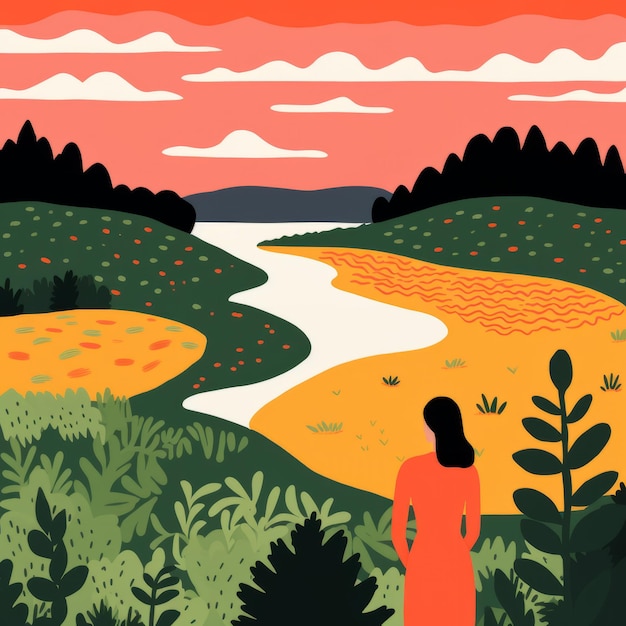 Captivating Illustrations Of People In Natural Landscapes