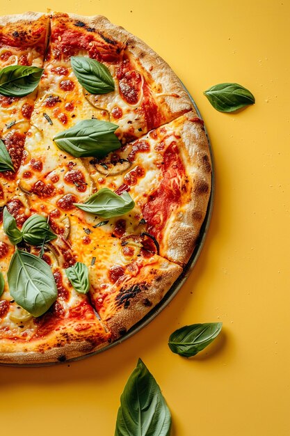 Фото Увлекательное изображение вкусной пиццы, готовой к съему