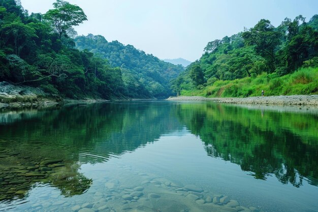 A captivating image showcasing the vital river resources that provide drinking water to communities