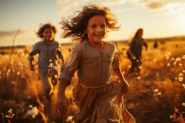 Captivating images of children at playfilled with joy