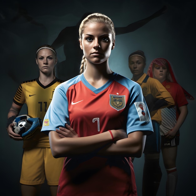 Captivating Images of Female Football Fans and Footballers in Action