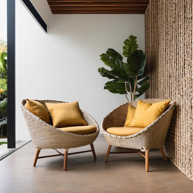 Captivating Interiors Elevate Your Space with Modern Woven Seating