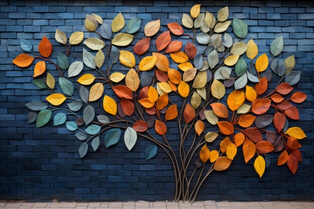 Captivating leaf wall a harmonious 32 arrangement