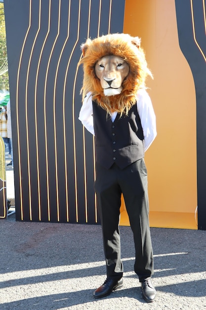 a captivating lion costume performer will entertain guests at the upcoming event