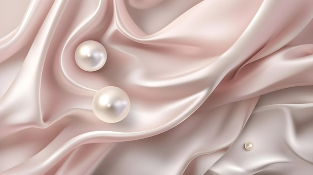 A captivating mage showcasing the elegance of a silk and foil luxury pearl background
