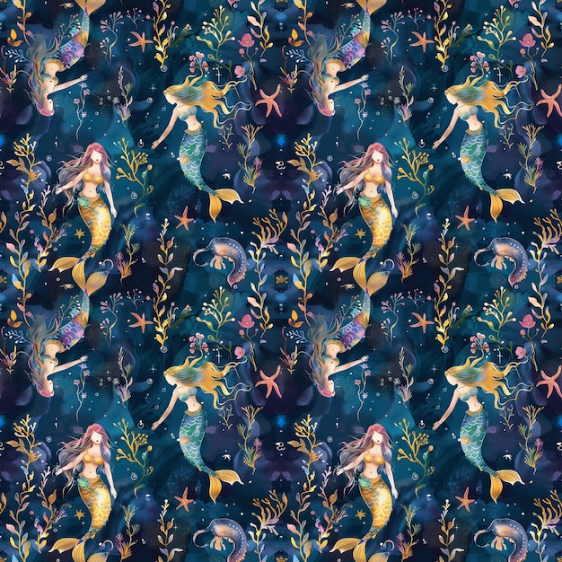 Captivating Magical Mermaids Tile for OceanInspired Decor