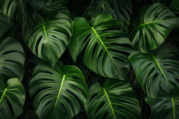 Foto affascinante monstera leaf full frame photo in ar 32