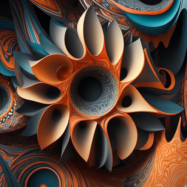 Premium Photo  A captivating pattern of abstract shapes and textures creating a unique and 