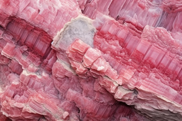 Photo captivating patterns and colors of rhodochrosite a mesmerizing background texture