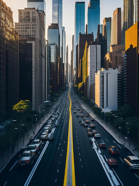 A captivating photograph showcasing an expansive asphalt road