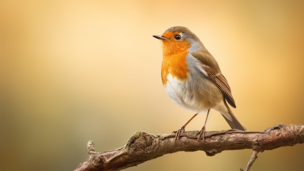 Captivating Portrait Of A Red Robin In Romantic Style