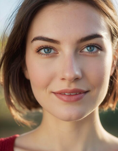 Foto un ritratto affascinante di una donna che sorride