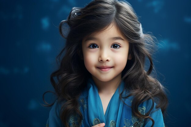 Captivating Pose of Young Asian Child Generative AI