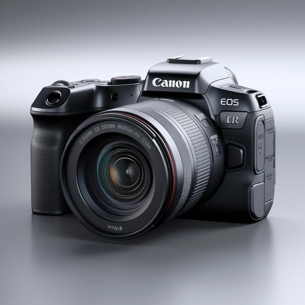 Увлекательный реализм Canon EOS R6 в фотореалистических деталях на белом фоне