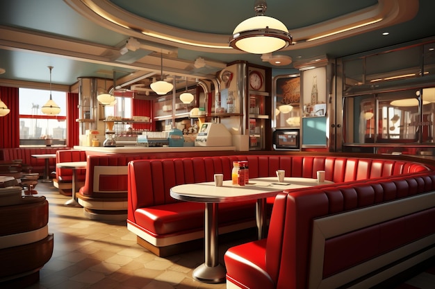 Увлекательная атмосфера ресторана Исследование привлекательного дизайна интерьера Ar 32