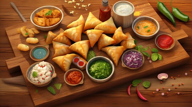 Photo captivating_samosa_arrangement