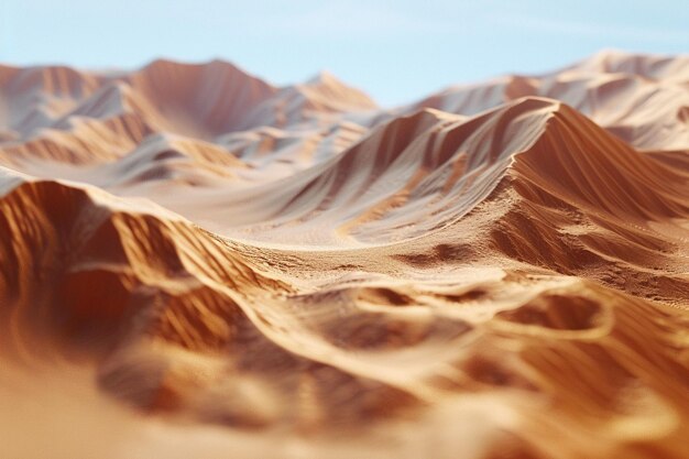 Captivating sand dunes shifting in the wind