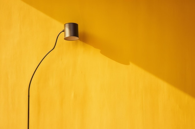사진 매혹적 인 그림자 노란색 배경 에 있는 벽 빛 의 매혹적인 춤