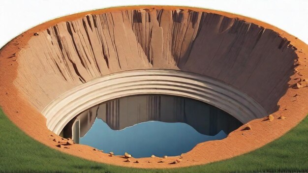 Photo captivating sinkhole phenomena