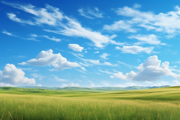 Captivating sky landscapes a serene journey through grassland with a 32 aspect ratio