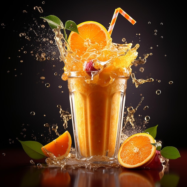 Captivating Smoothie Splash Photography HighTech 8K Macro Shots for Poster Promotion