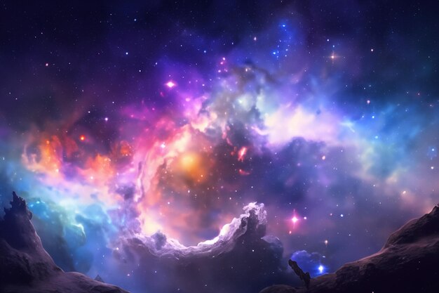 Captivating the Soul with a Beautiful View of the Magic Galaxy Where Cosmic Enchantment