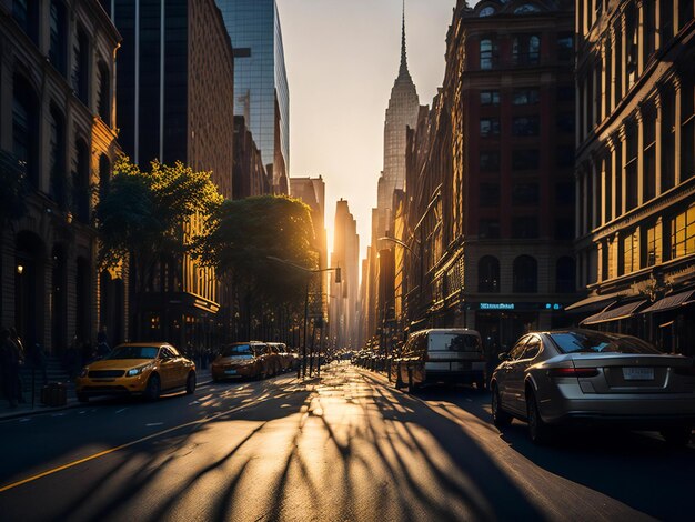 A captivating street view in New York City