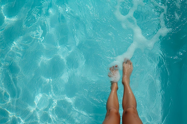 Captivating Submersion Womans Limb in Water