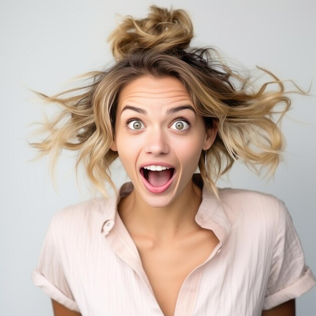 Premium AI Image  Captivating Summer Sunkissed Hairstyles Woman 
