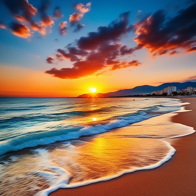 Captivating Sunset on a Spanish Beach