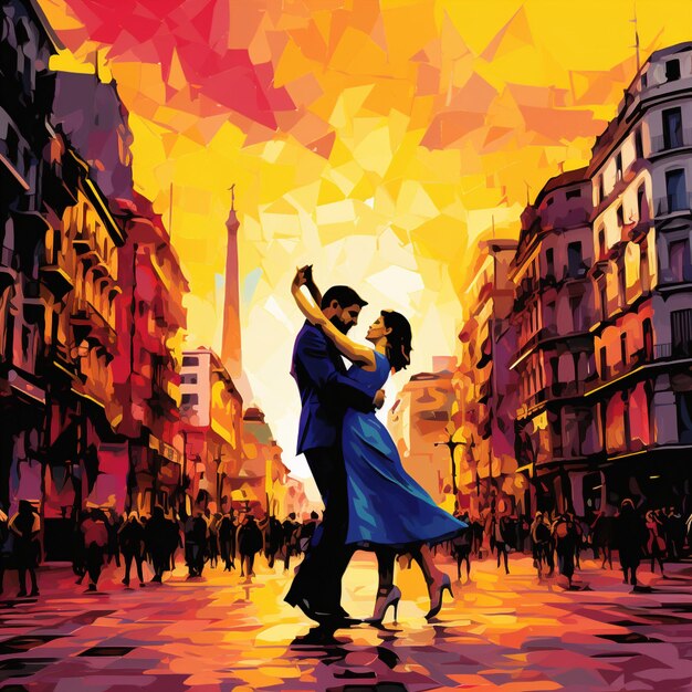 Captivating tango dancers in the heart of buenos aires