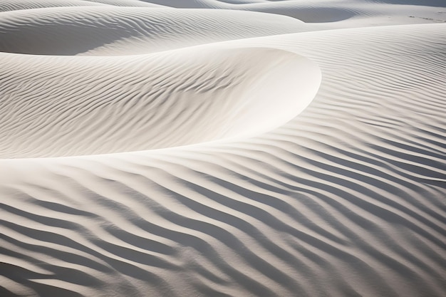 Foto texture affascinanti esplorando le intricate dune di sabbia di white sands, nel new mexico