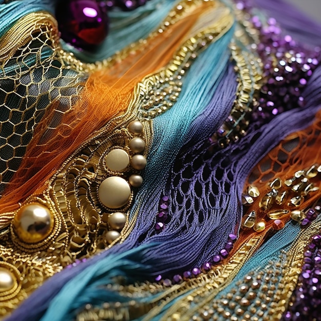 Captivating Threads A Macro Showcase of Mesmerizing Textile