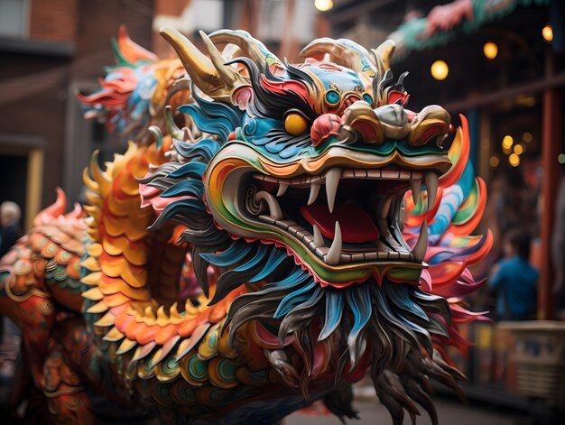 Premium Photo  Captivating Traditional Chinese New Year Dragon in 